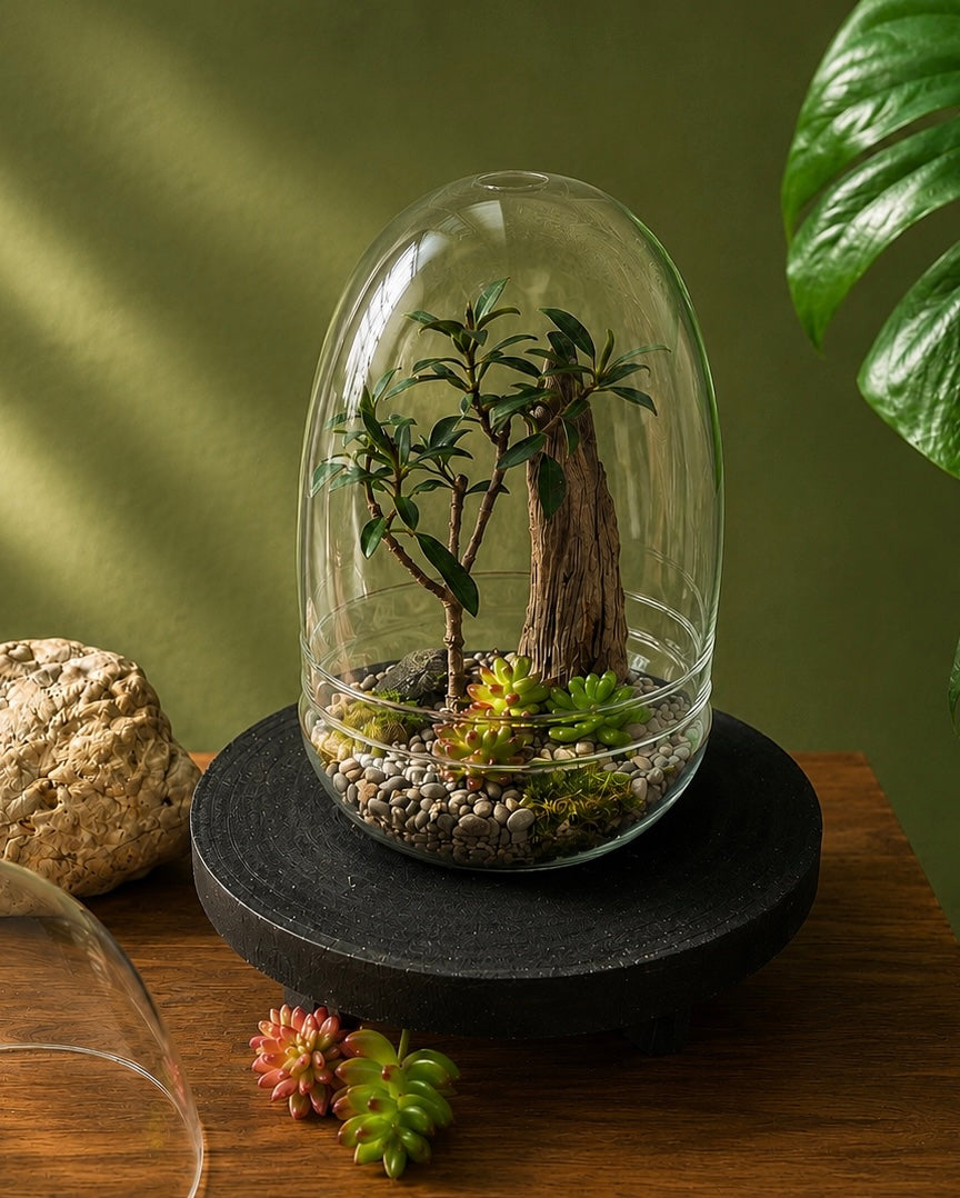 Ficus Benjamina Bonsai Terrarium - Capsule  - 24cm